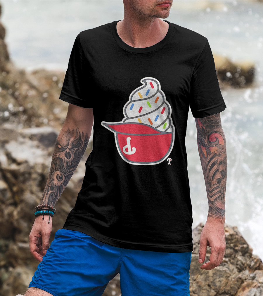 Philadelphia Phillies Ice Cream Hat With Sprinkles T-Shirt