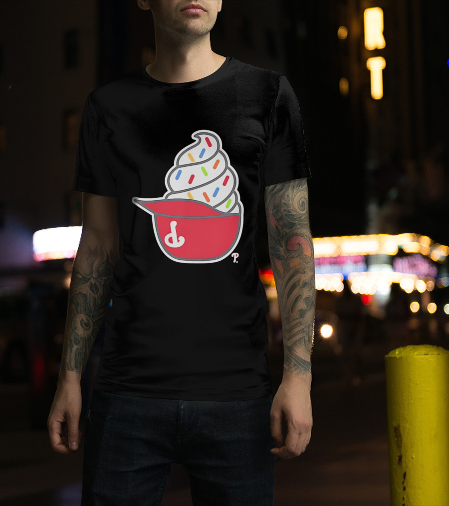 Philadelphia Phillies Ice Cream Hat With Sprinkles T-Shirt