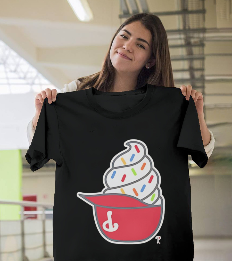 Philadelphia Phillies Ice Cream Hat with Sprinkles T-Shirt