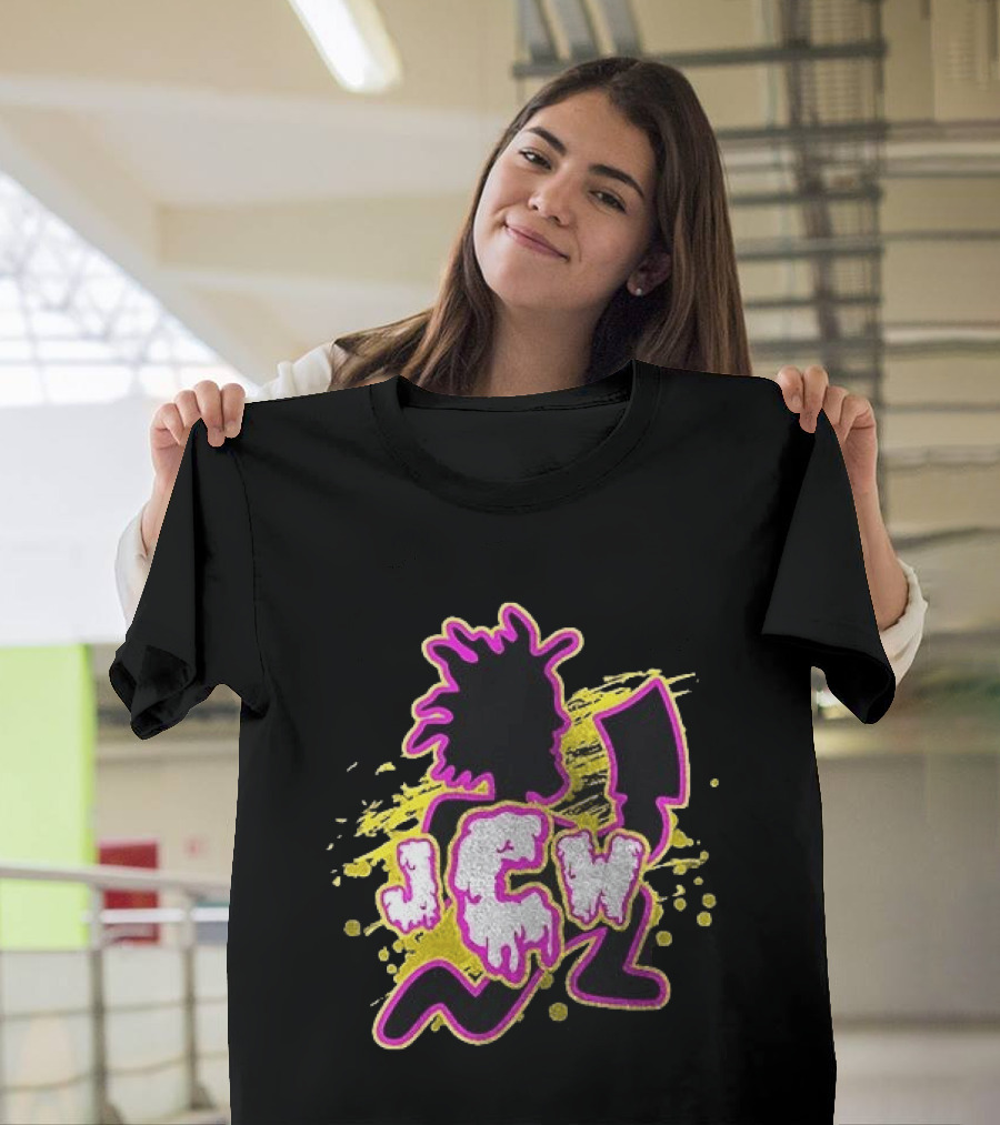 JCW Dani Mo Dino Myte Wrestler Iconic Wrestling Splatter T-Shirt