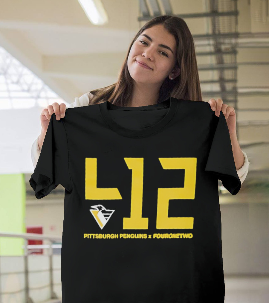 Pittsburgh Penguins 412 Fouronetwo Yellow number T-Shirt