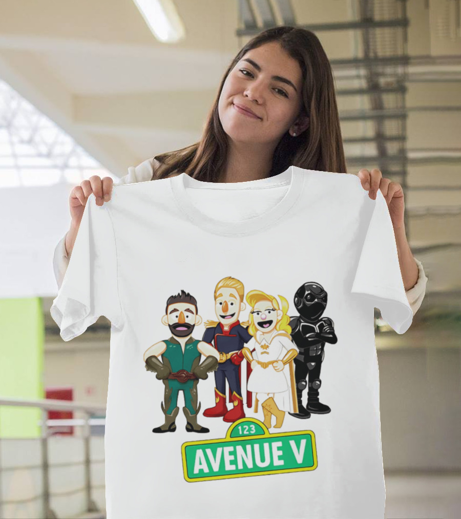 123 Avenue V Cartoon Characters Crossover Ensemble T-Shirt