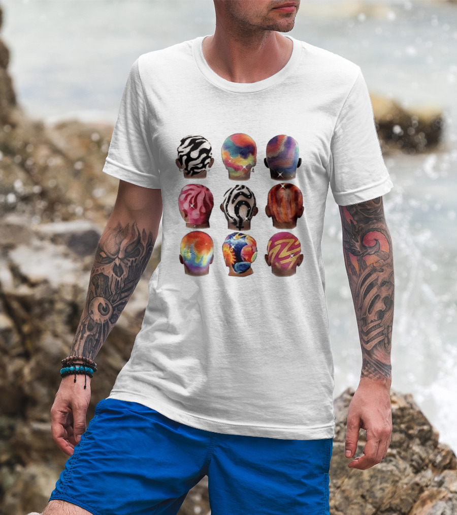 Boys Hair Colour Vibrant Patterns And Artistic Styles T-Shirt