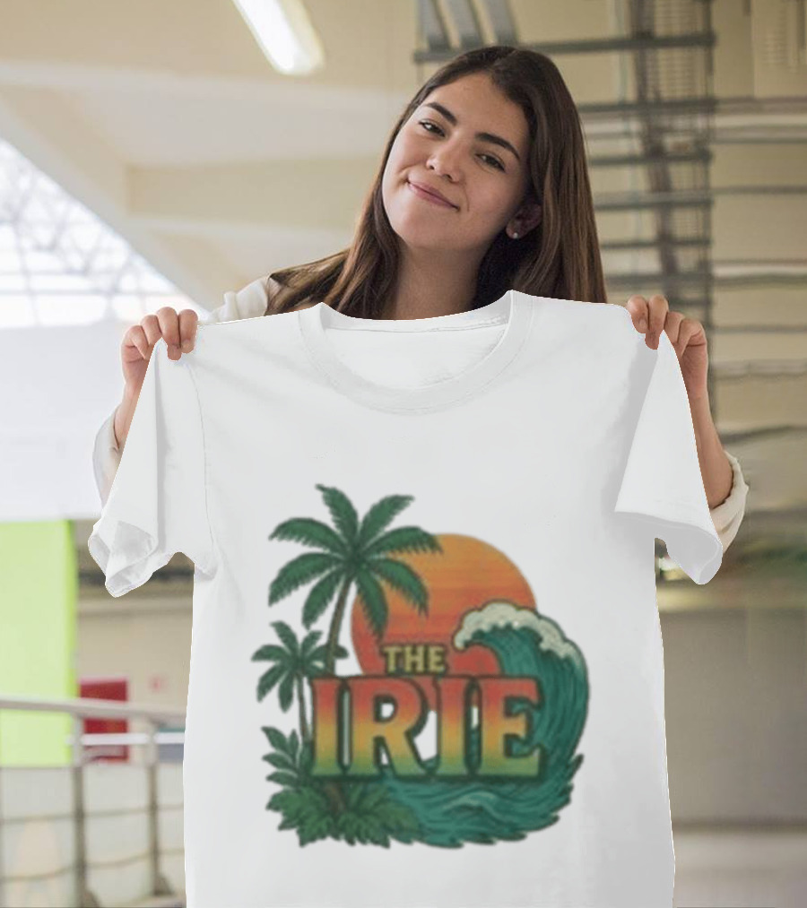 Tropical Palm Trees Sunset Wave Irie T-Shirt