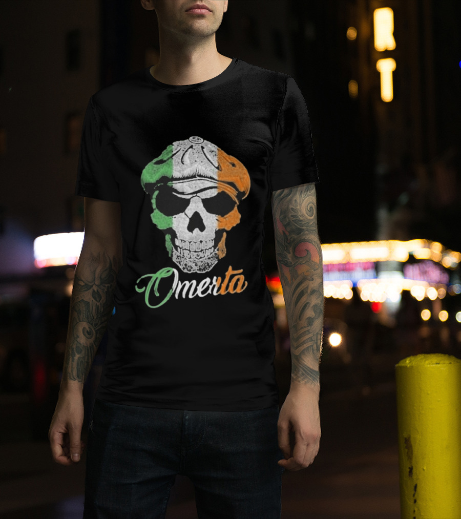 Omerta Irish Skull Tricolor Beret T-Shirt