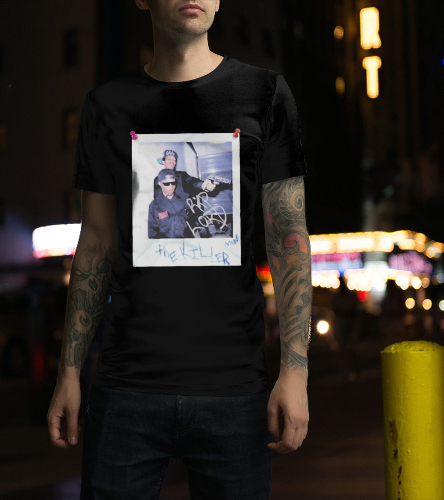 Three 6 Mafia RIP Lord The Killer MIN With Graffiti Style Polaroid T-Shirt