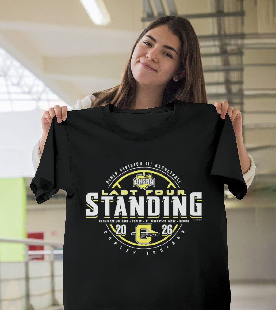 OHSAA Girls Basketball Last Four Standing 2026 Copley Indians Division 3 T-Shirt