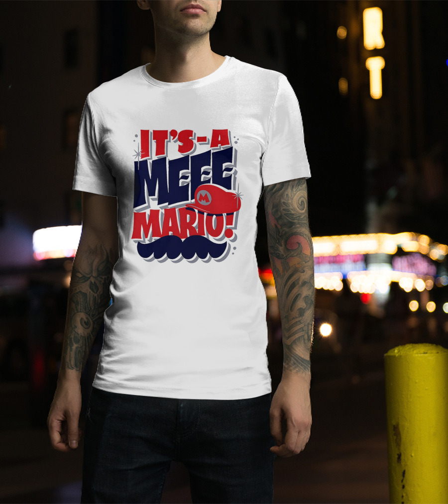 It's A Meee Mario M Moustache Cap T-Shirt