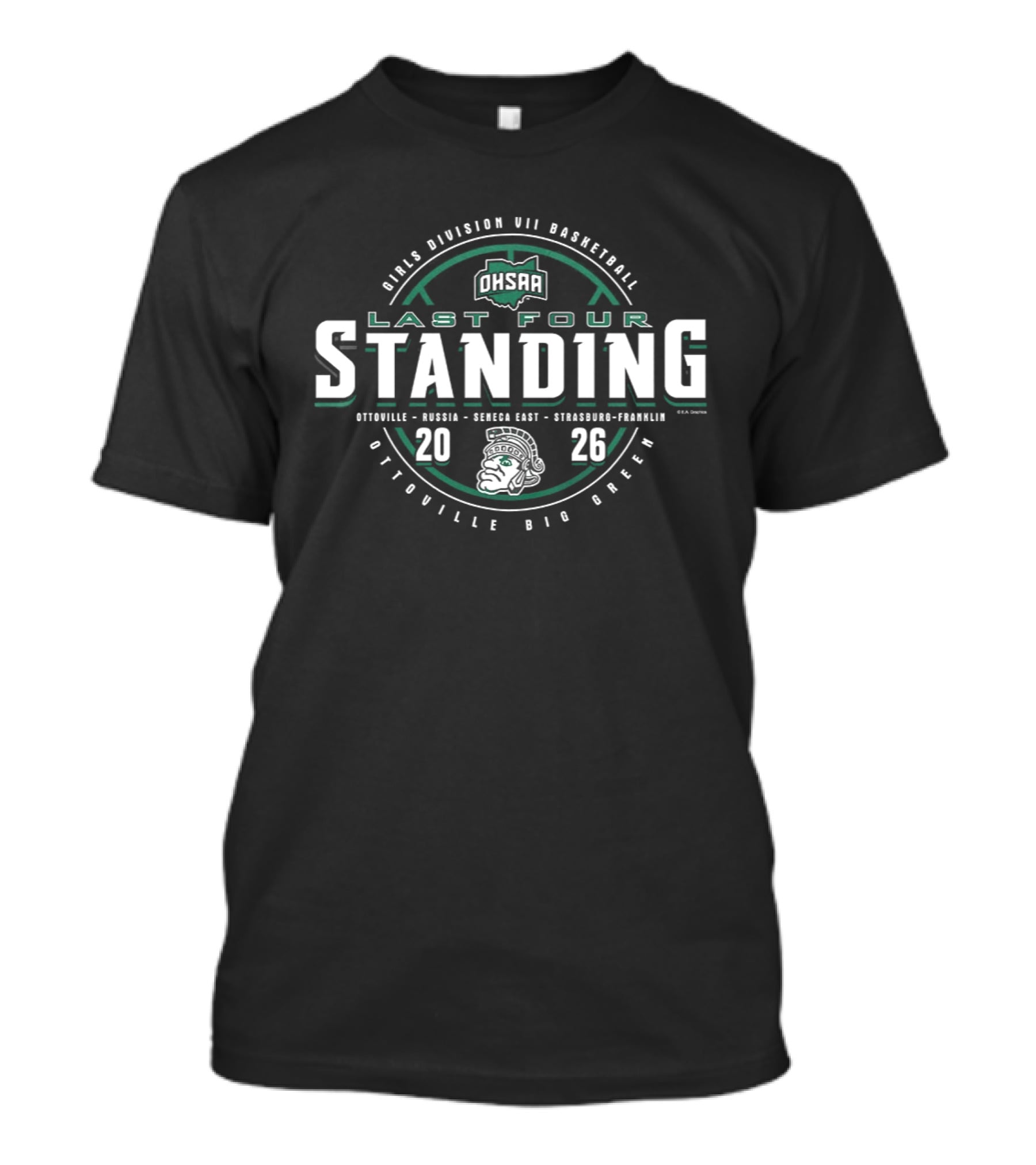 Ottoville Big Green Last Four Standing 2026 Ohio Division VII Basketball Tournament T-Shirt