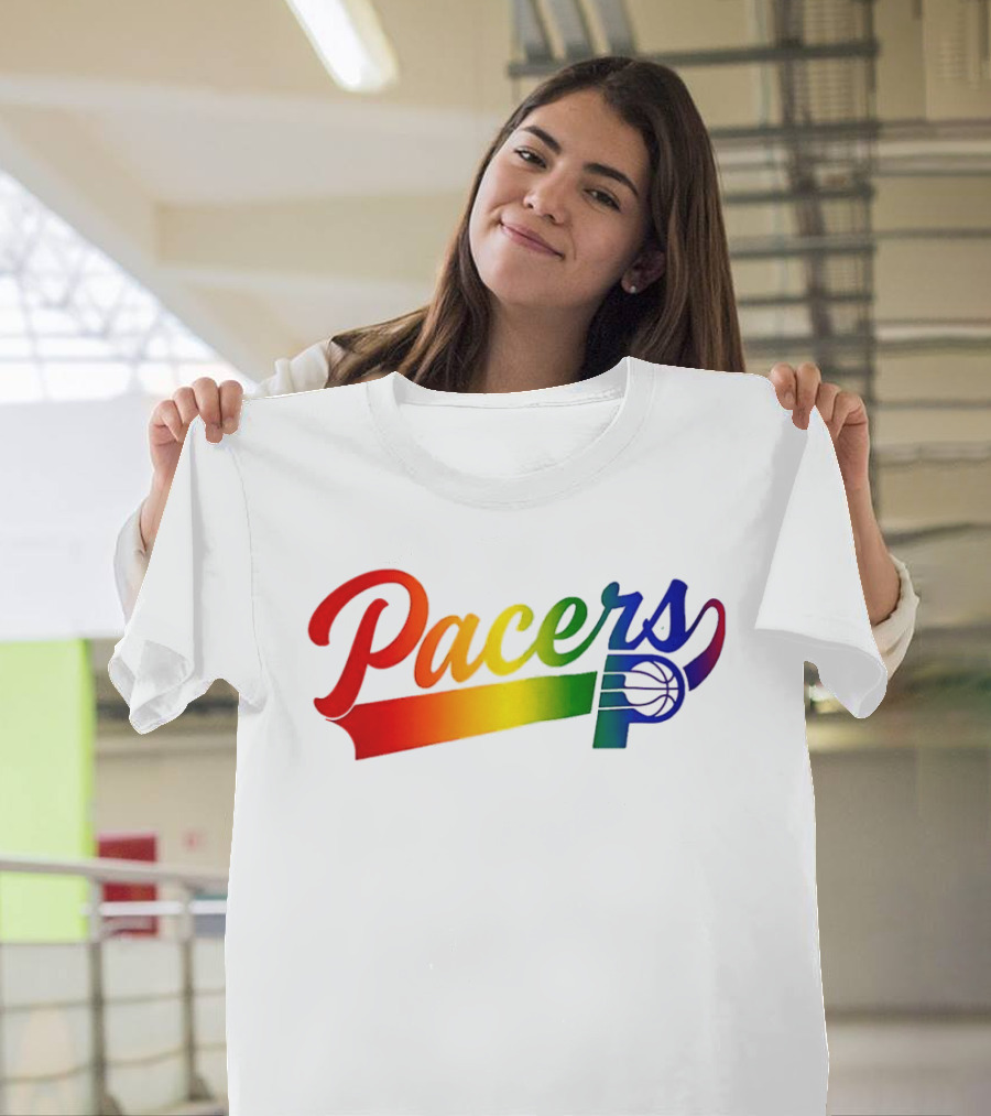 Indiana Pacers Pride Rainbow Game Night T-Shirt