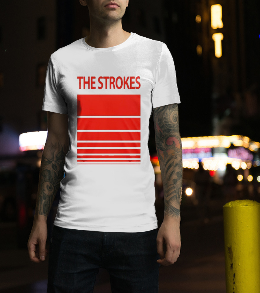 The Strokes 2026 Tour San Francisco Bold Red Stripes T-Shirt
