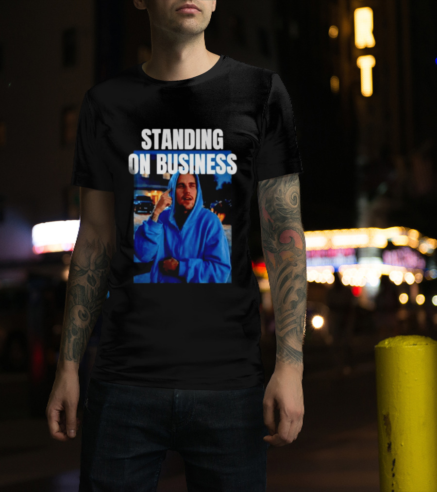 Standing On Business Blue Image T-Shirt