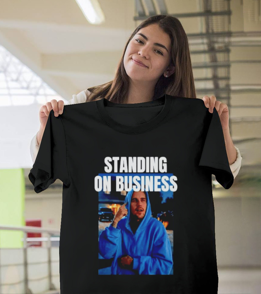 Standing On Business Blue Image T-Shirt