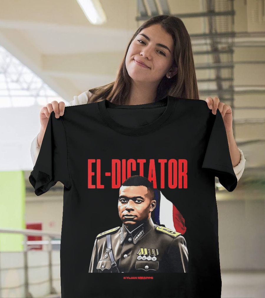 Kylian Mbappé El Dictator Military Uniform French Flag T-Shirt