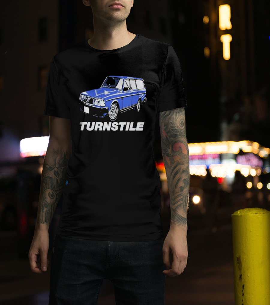 Turnstile Oversized Blue Car T-Shirt