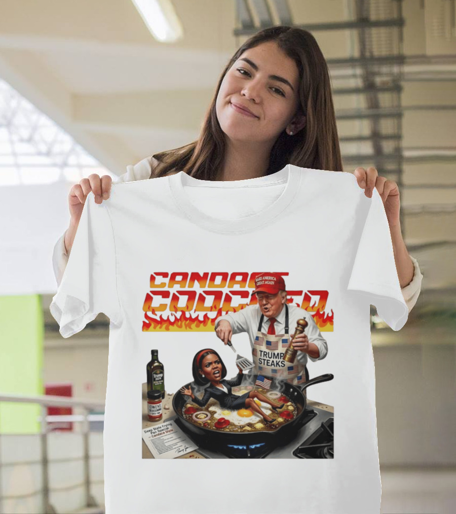 Candace Cooked Meme Trump Steaks Frying Pan Comedy T-Shirt
