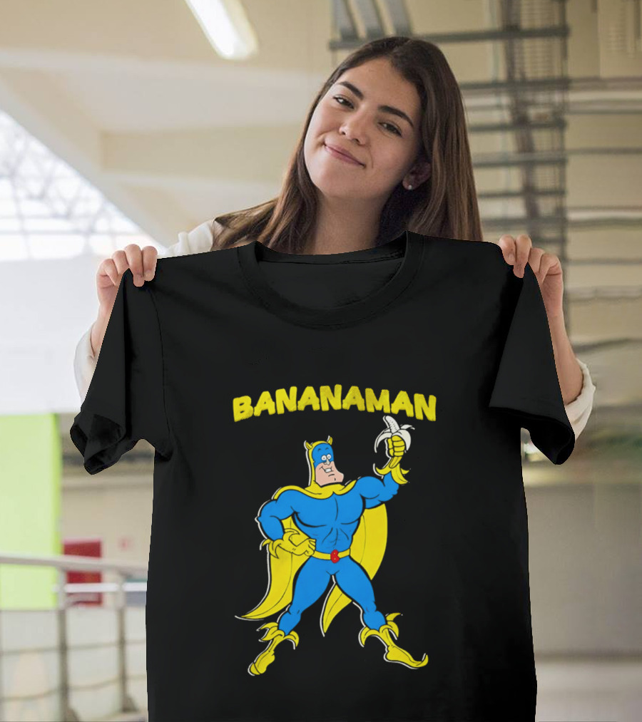 Bananaman Cartoon Superhero With Banana T-Shirt