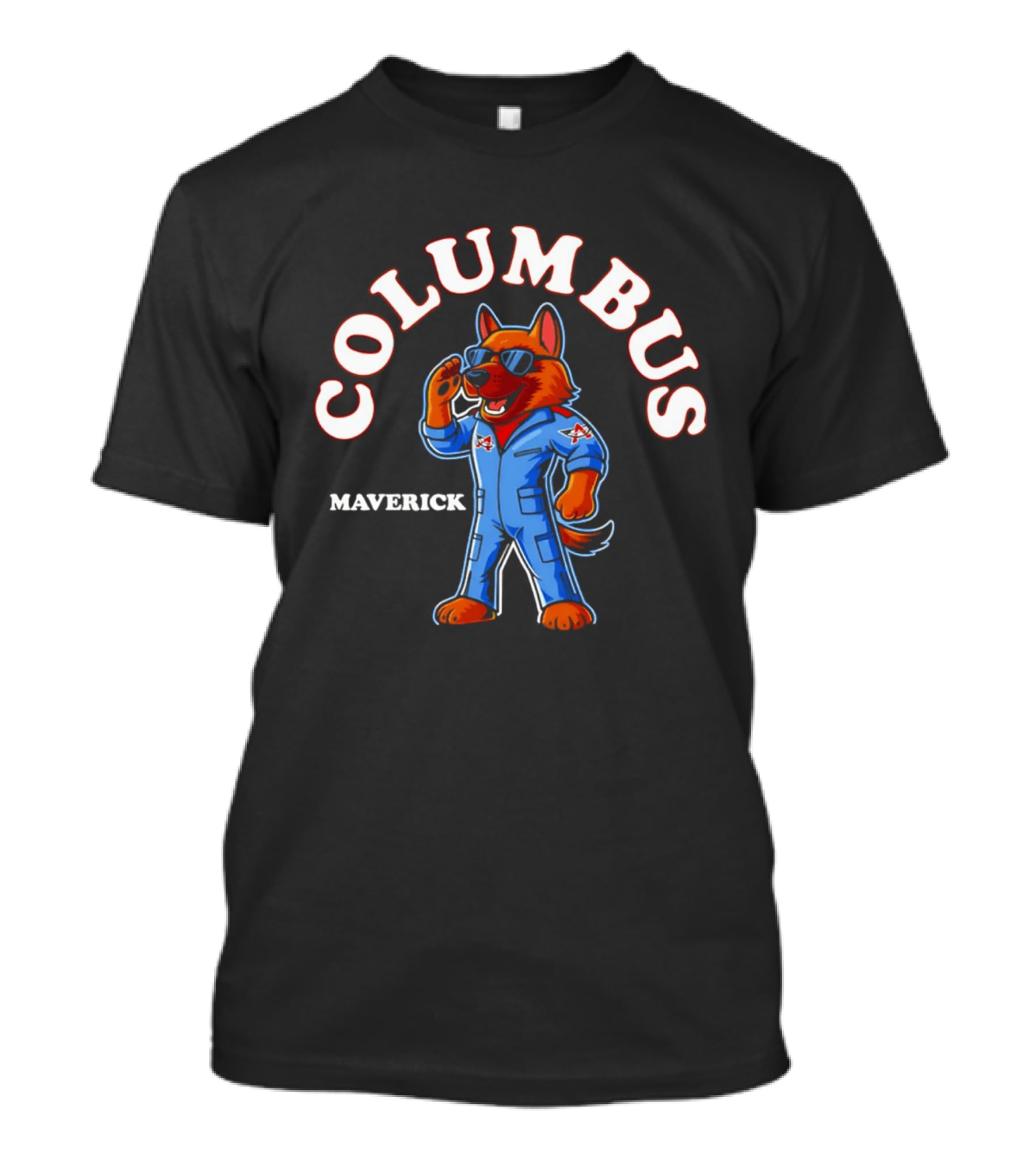 Columbus Maverick Aviator Wolf Mascot Pilot Jumpsuit 2026 T-Shirt