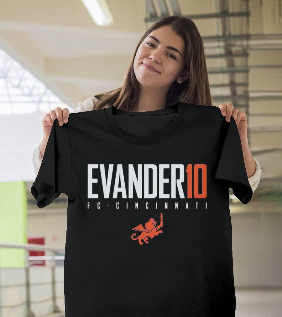 Evander 10 FC Cincinnati Lion Winged Sword T-Shirt