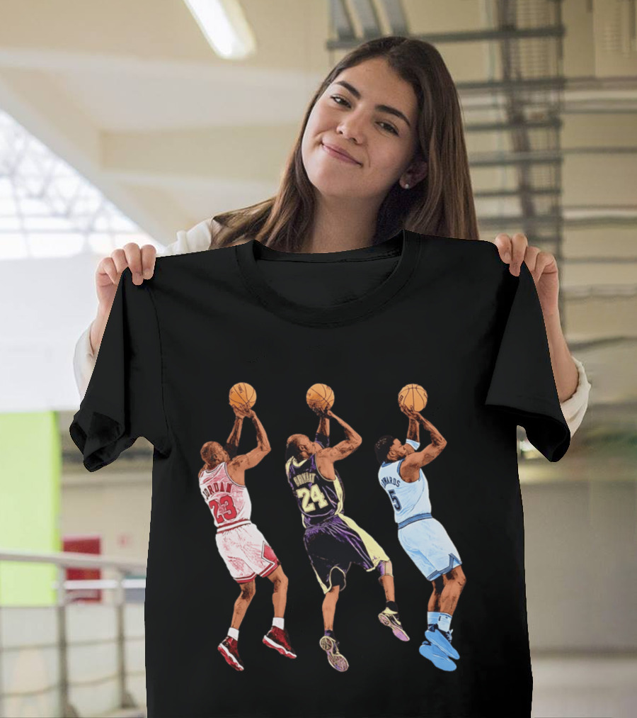 Fadeaway Jordan 23 Bryant 24 Edwards 5 Jump T-Shirt