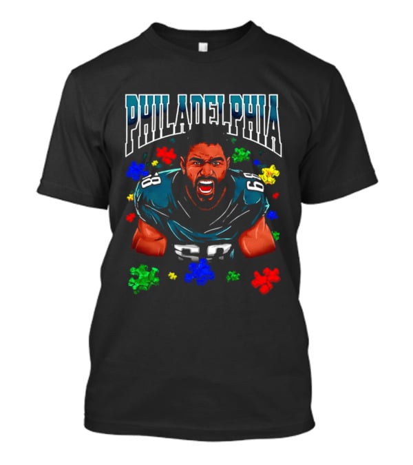 Jalen Carter Philadelphia Eagles Puzzle Piece Football T-Shirt