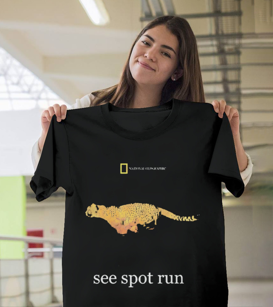 National Geographic See Spot Run Cheetah 2000s T-Shirt