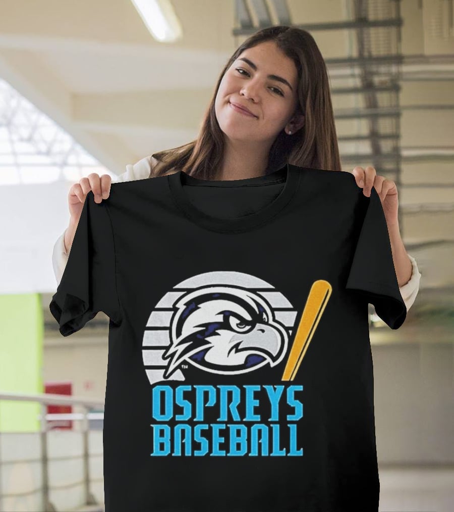 North Florida Ospreys Baseball Team Logo With Bat T-Shirt