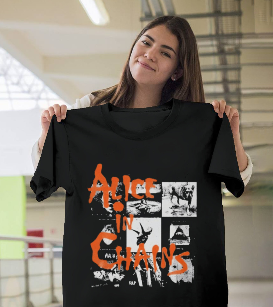 Alice In Chains Grunge Band Album Artwork Compilation T-Shirt