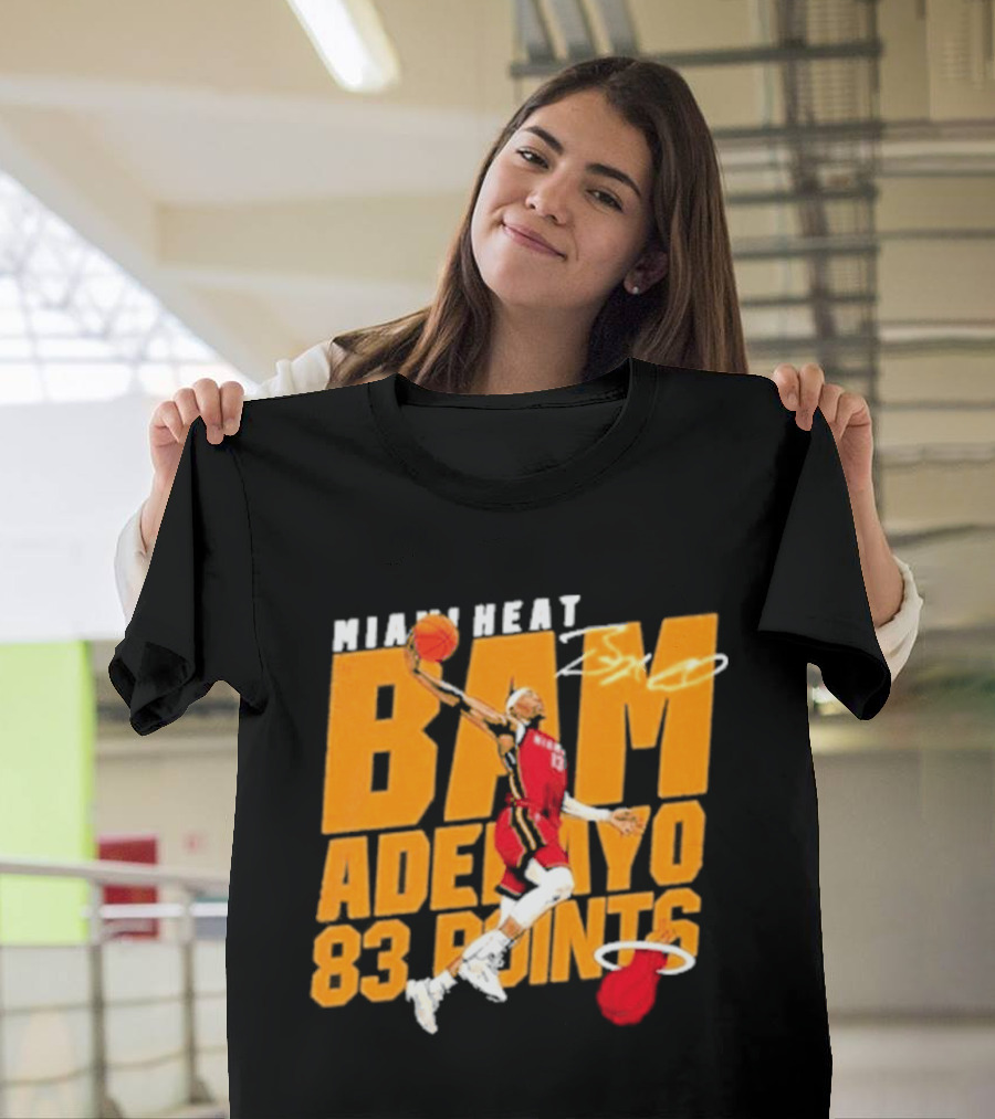 Miami Heat Bam Adebayo Slam Dunk 83 Points T-Shirt