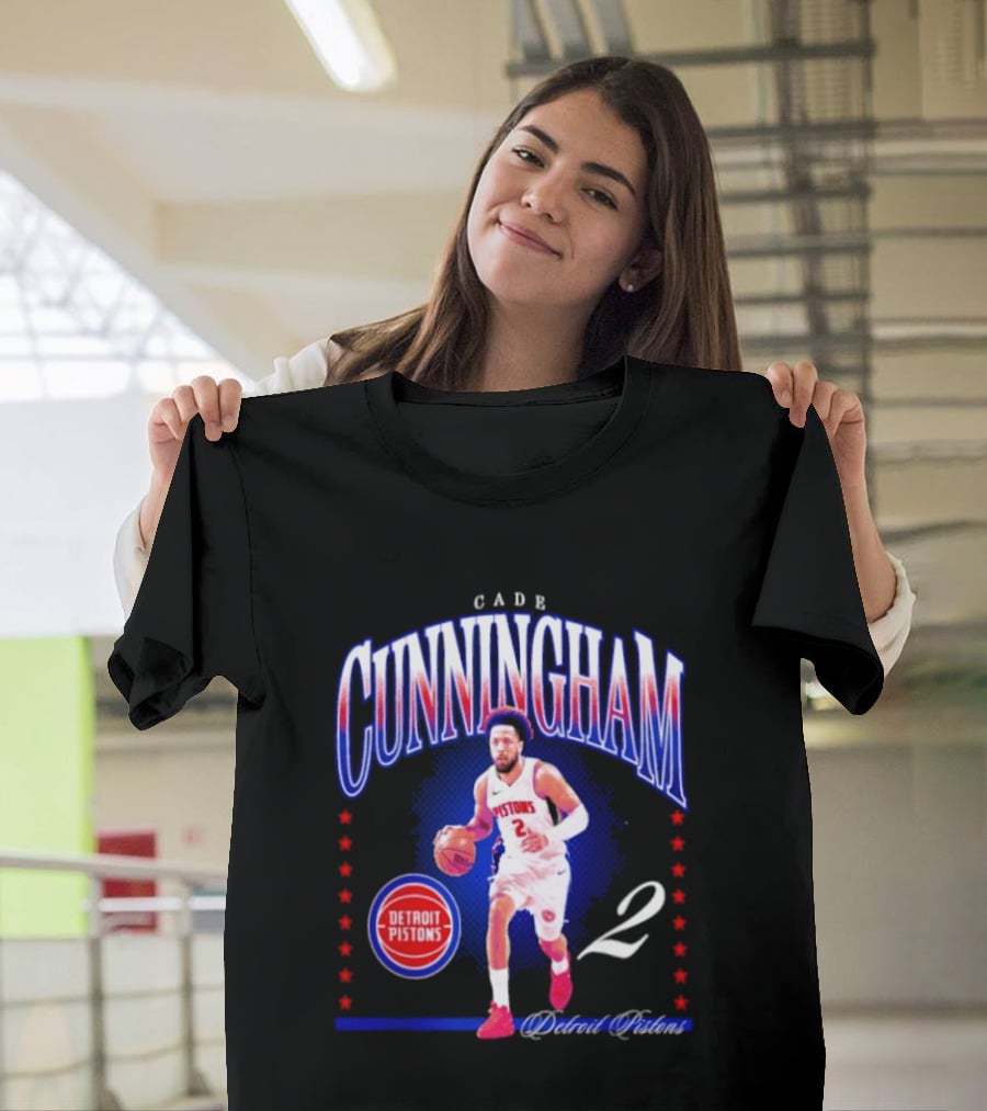 Cade Cunningham Detroit Pistons Star 2 Basketball T-Shirt