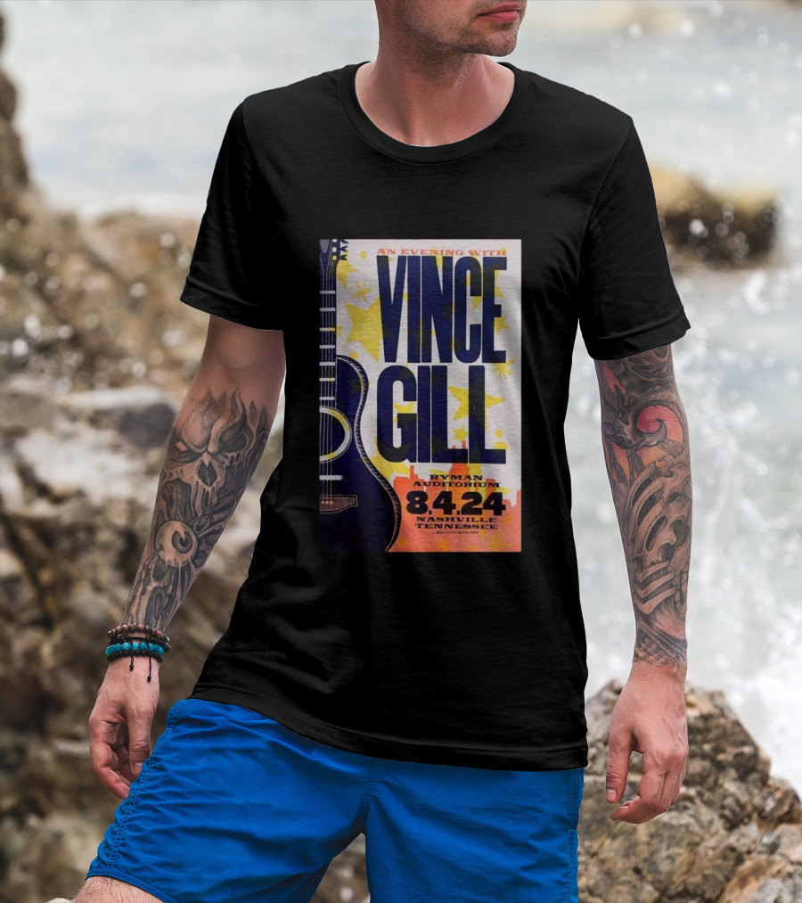 An Evening With Vince Gill Ryman Auditorium 8.4.24 Nashville Tennessee T-Shirt
