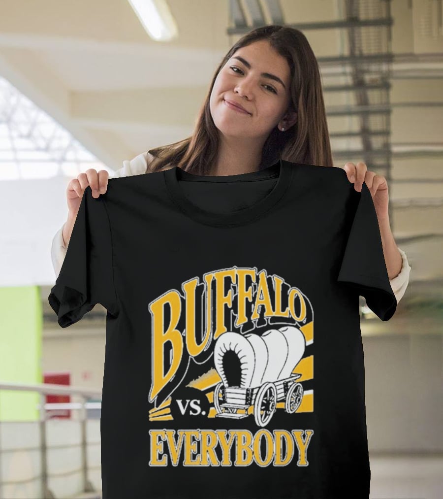 Buffalo Vs. Everybody Spittin' Chiclets Covered Wagon T-Shirt