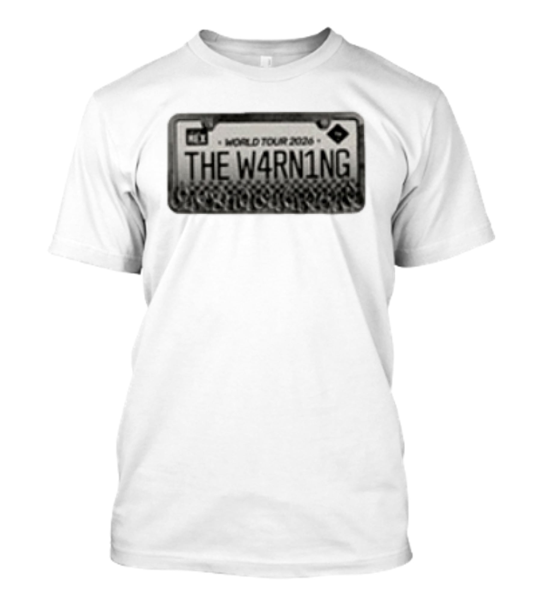 The Warning World Tour 2026 License Plate Style W4RN1NG T-Shirt