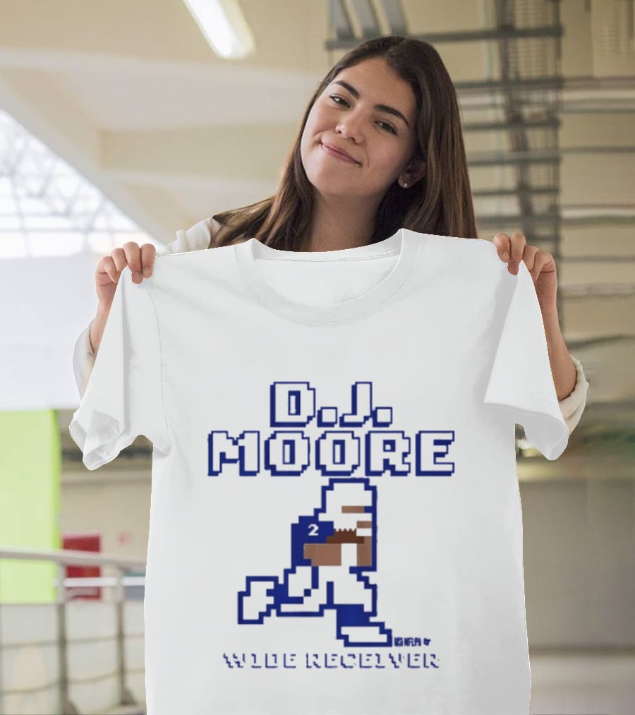 D.J. Moore Wide Receiver Retro Video Game T-Shirt