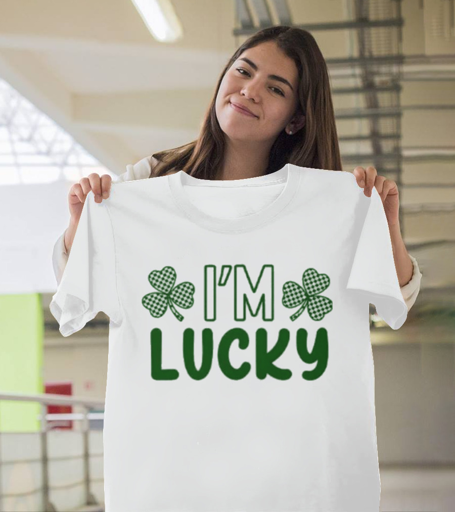 I'm Lucky Shamrock St. Patrick's Day Matching Outfit T-Shirt