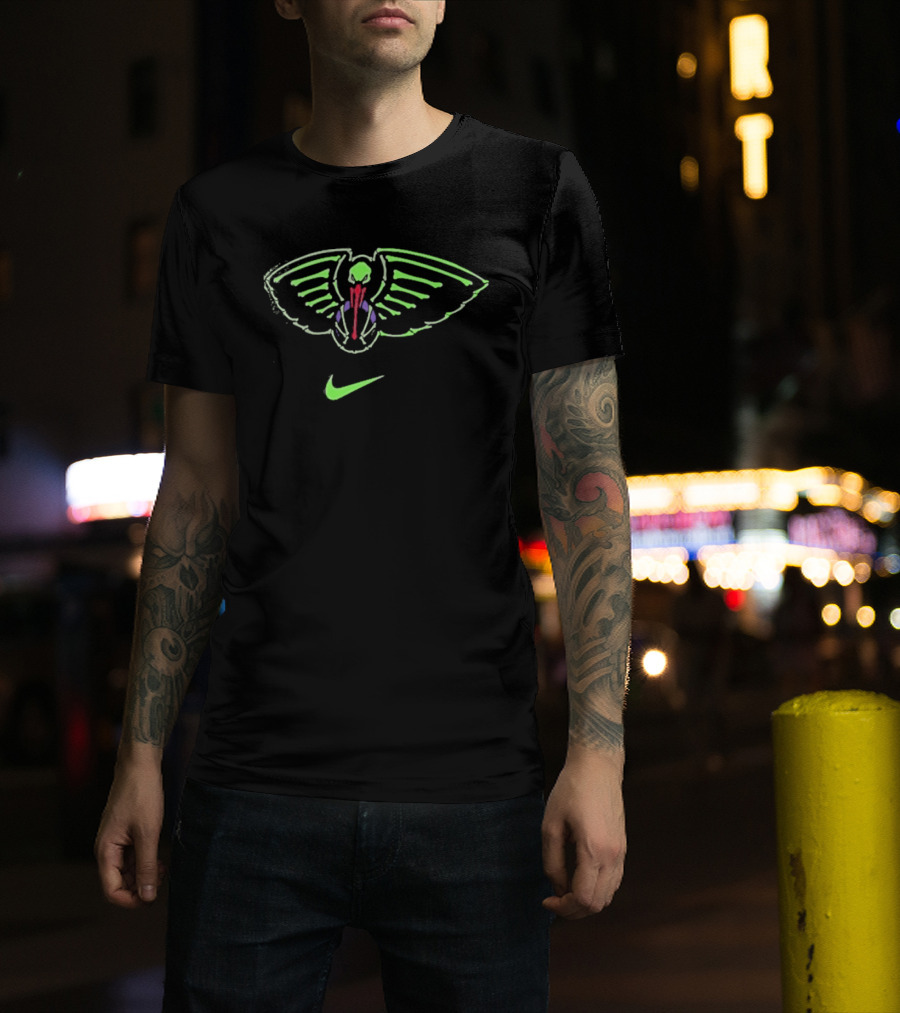 New Orleans Pelicans Nike 2025 2026 NBA City Edition Neon Wings T-Shirt