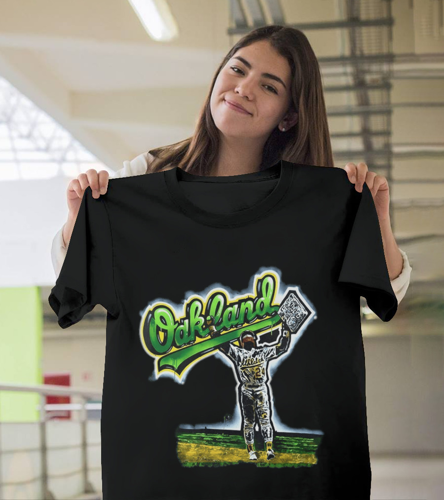 Oakland Athletics Rickey Henderson Celebration T-Shirt