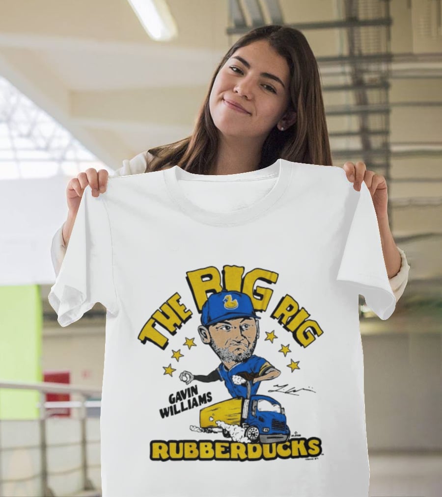 The Big Rig Akron Rubberducks Gavin Williams Baseball Truck T-Shirt