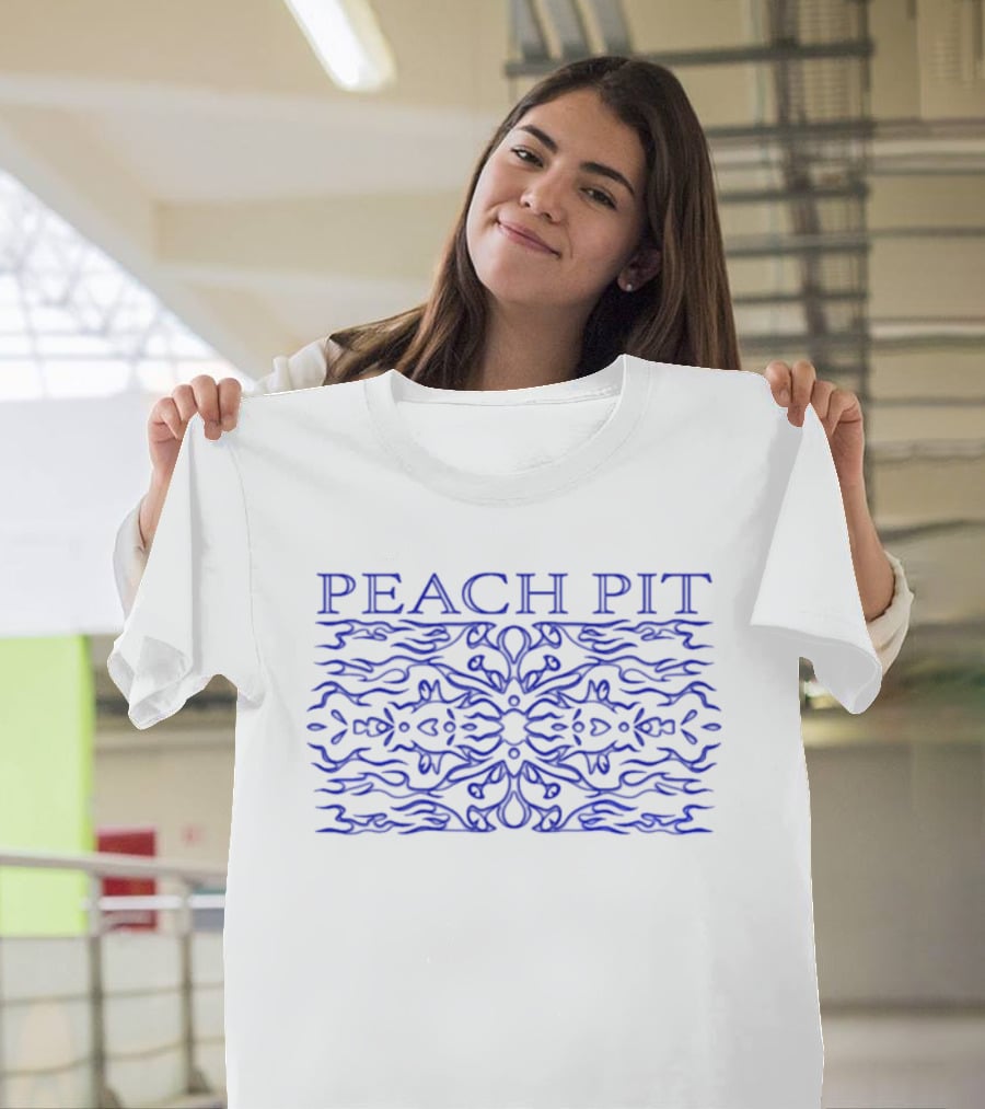PEACH PIT Blue Mandala Waves T-Shirt