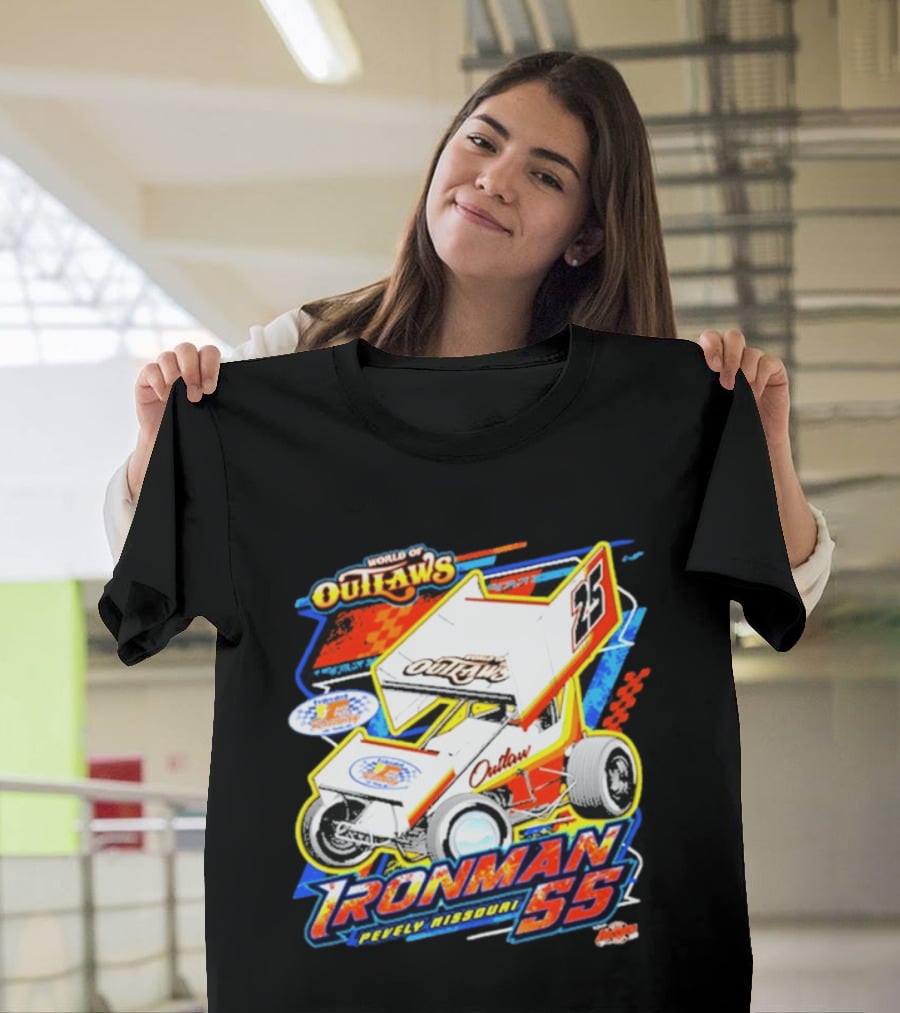 World Of Outlaws Sprint Car Series Ironman 55 Pevely Missouri Racing 23 T-Shirt
