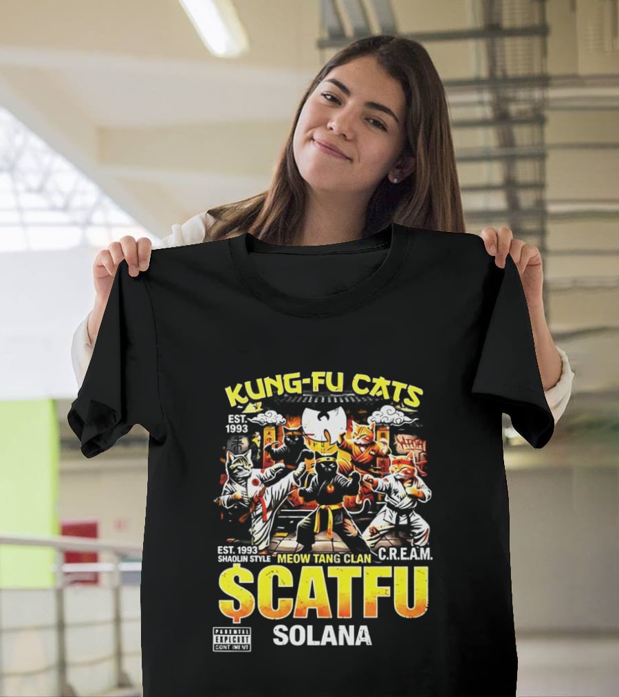 Kung Fu Cats Meow Tang Clan Catfu Solana C.R.E.A.M. T-Shirt