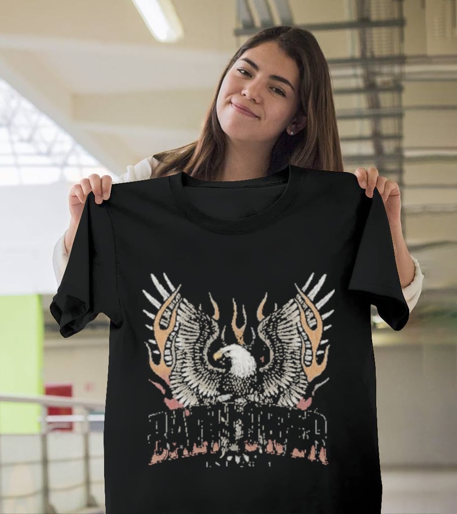 Badflower Eagle American Rock Band Concert Tour Wings Fire T-Shirt