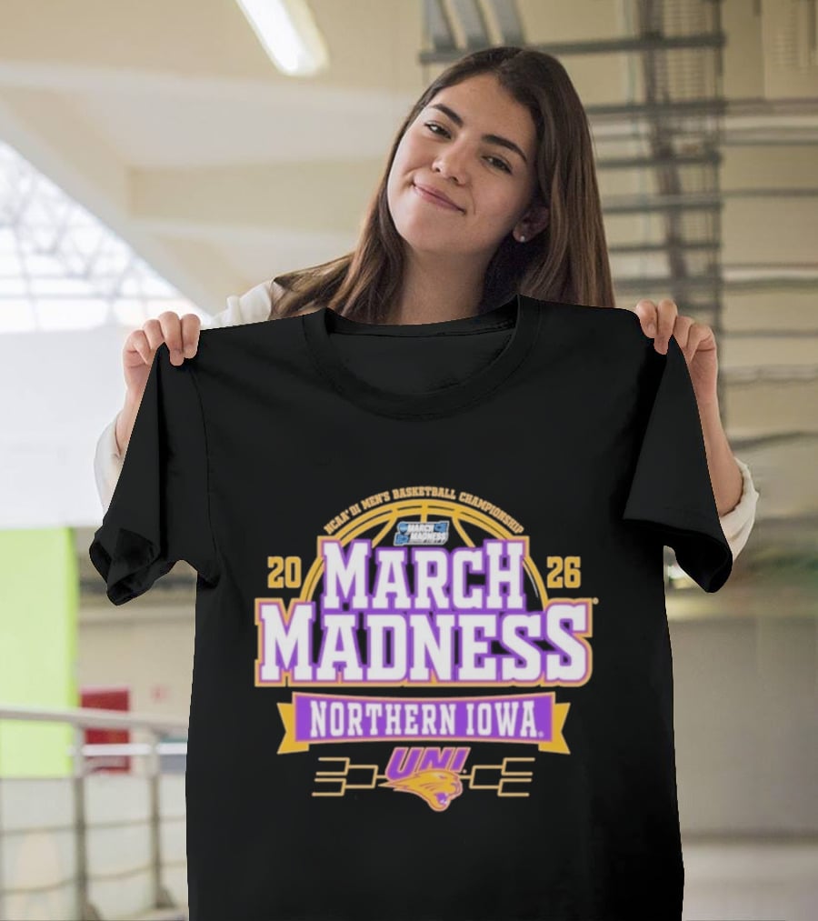 Northern Iowa Panthers 2026 NCAA DI Men's Basketball March Madness Bound Championship T-Shirt