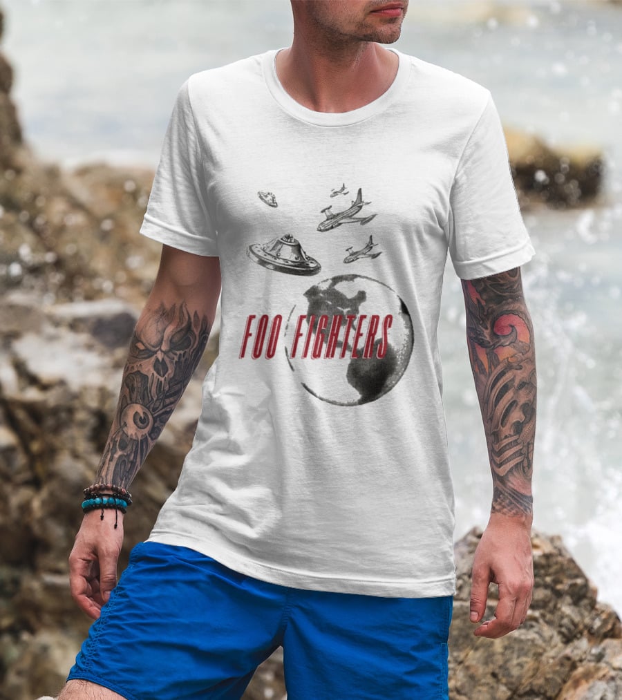 Foo Fighters UFO Earth And Aircraft Encounter T-Shirt
