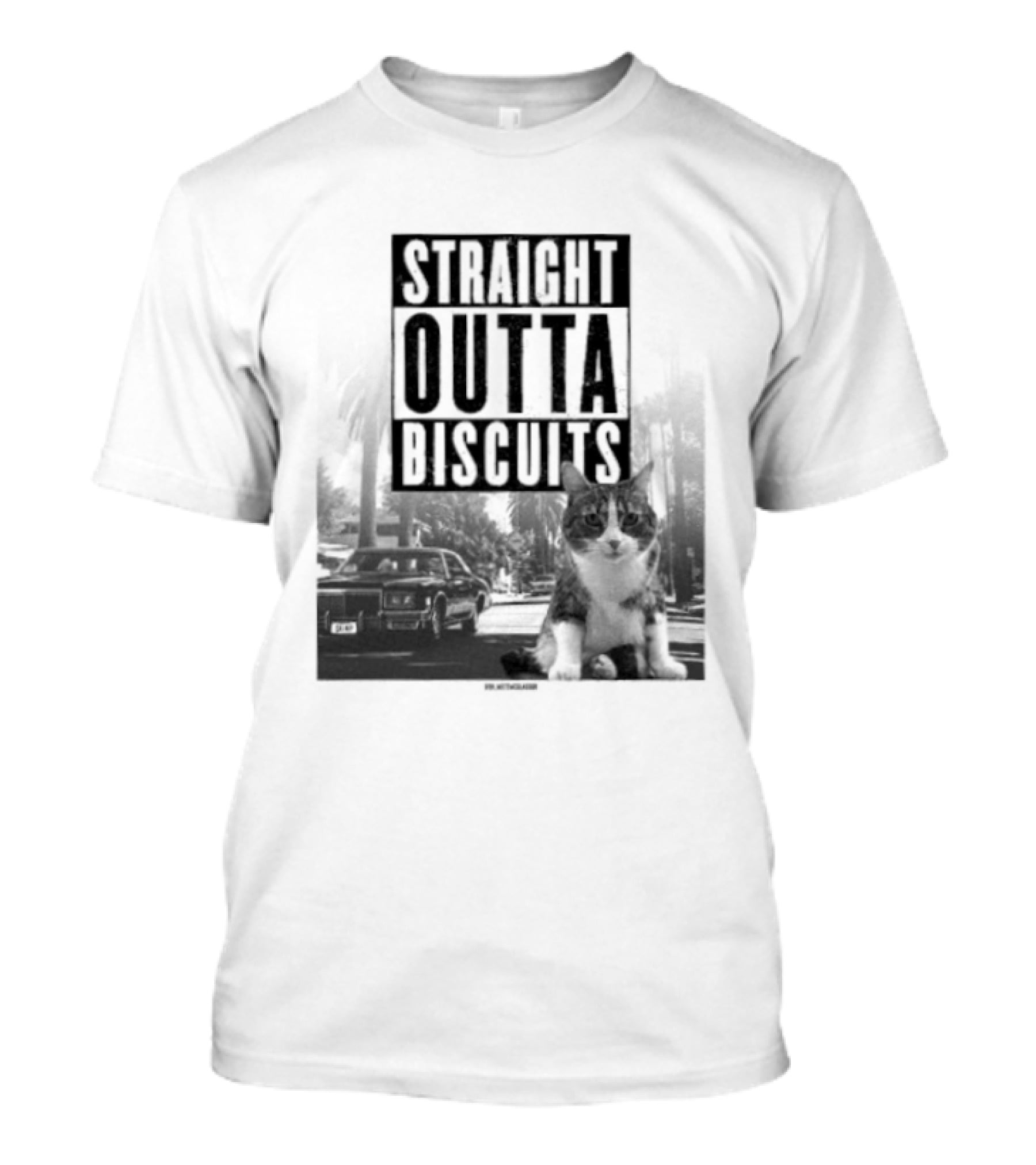 Straight Outta Biscuits Dr. Matt McGlasson Cat Humor T-Shirt