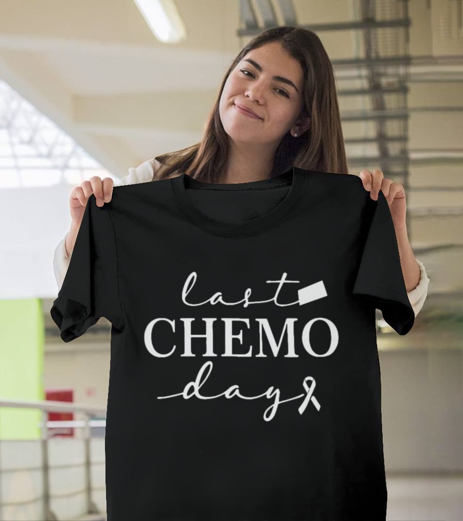Last Chemo Day Cancer Ribbon Celebration T-Shirt
