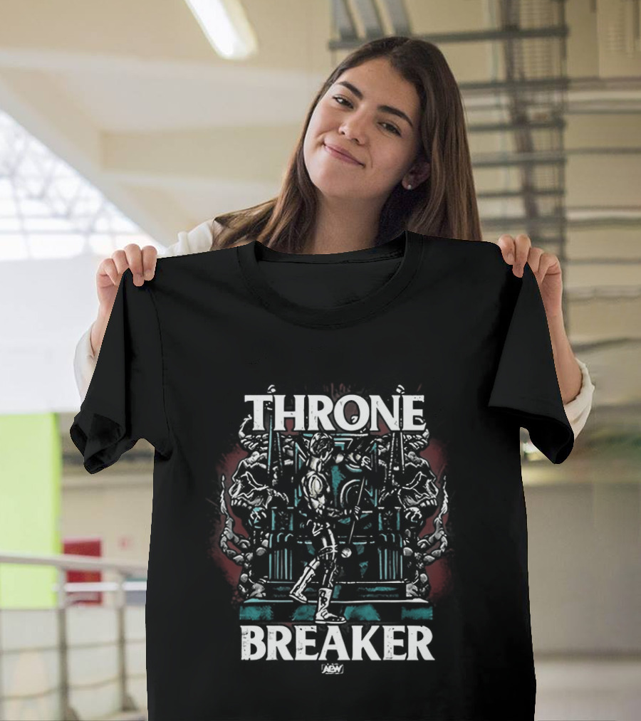 Cody Rhodes Thronebreaker Wrestler Tribute Bold Text And Throne T-Shirt