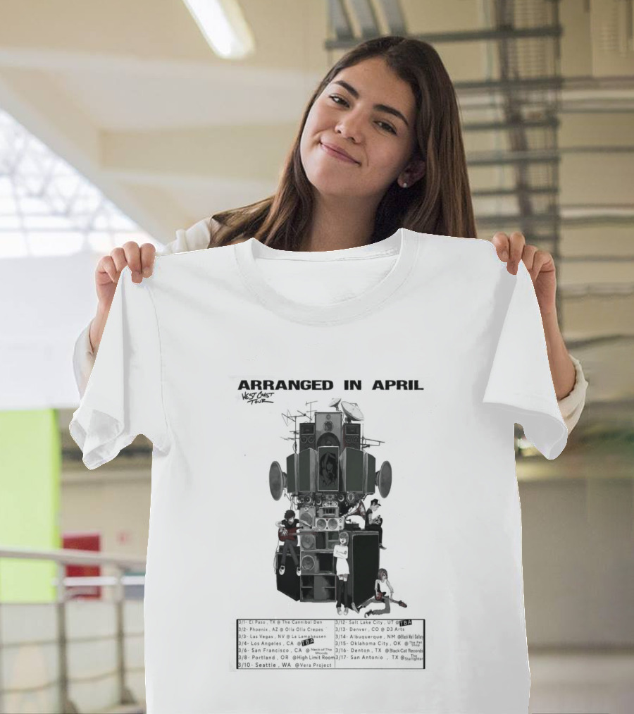 Arranged In April 2026 West Coast Tour Vintage Locomotive T-Shirt