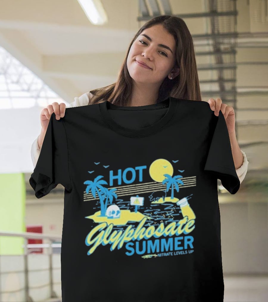HOT Glyphosate Summer Saturate Levels Up Tropical Island Vibes T-Shirt