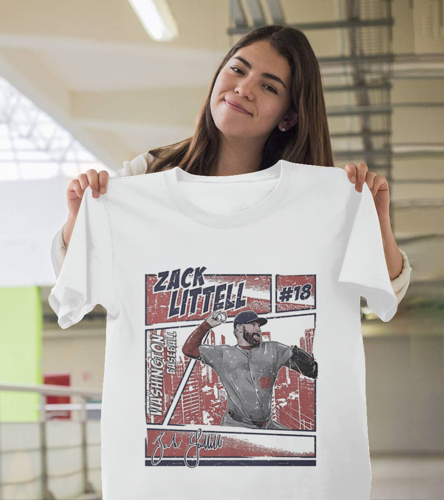 Zack Littell #18 Washington Nationals T-Shirt